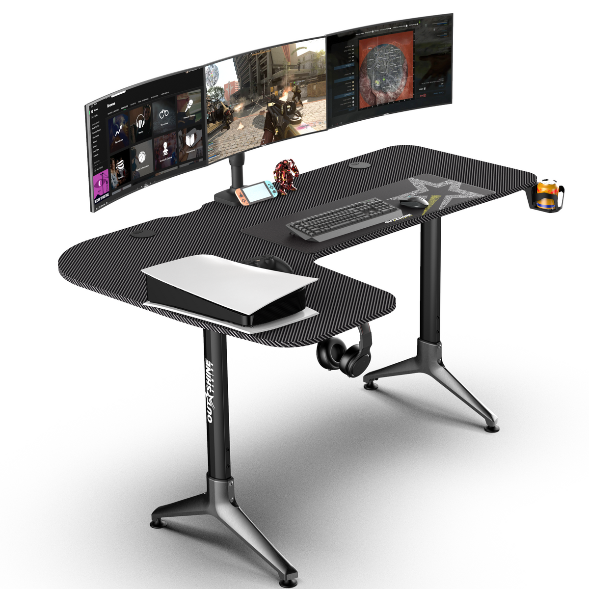 Citadel Corner L Shaped Gaming Desk, Outshine Gaming Desk