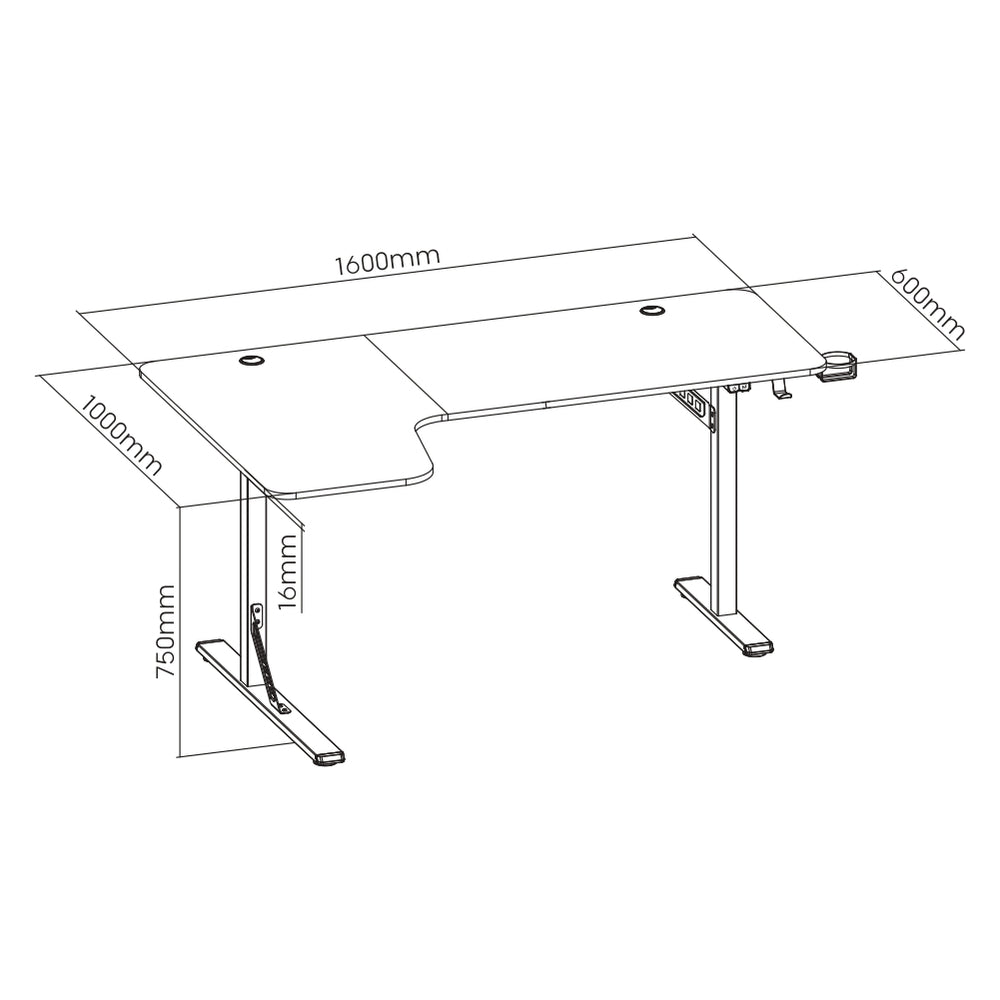 
                      
                        Citadel Gaming Schreibtisch – 160 cm breite L-Form
                      
                    