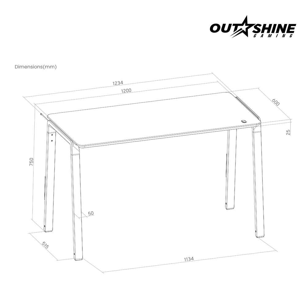 
                      
                        Lux Gaming Desk - 120cm Wide
                      
                    