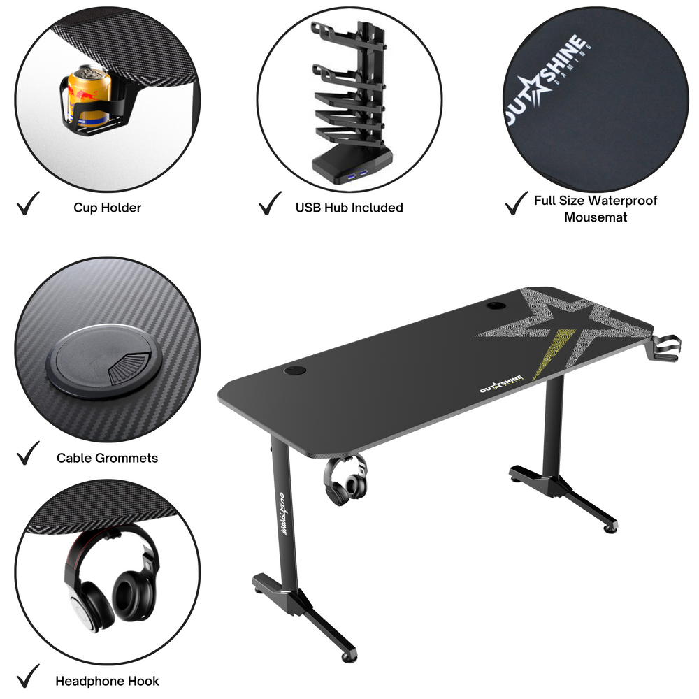 
                      
                        Fortitude Gaming Desk - 140cm Wide
                      
                    