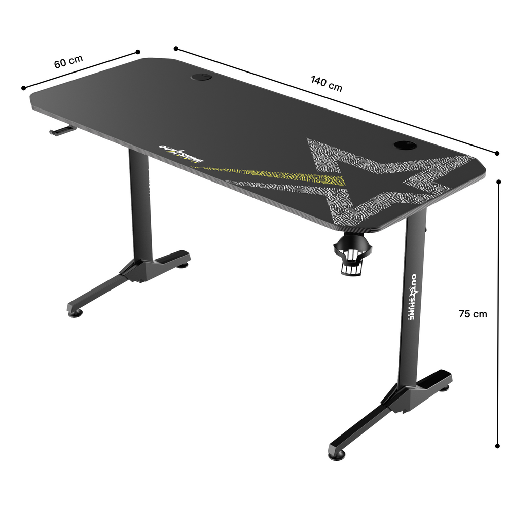 
                      
                        Fortitude Gaming Schreibtisch - 140 cm Breit
                      
                    