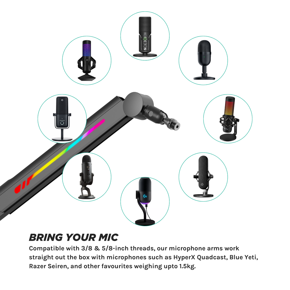 
                      
                        Glint - RGB Microphone Arm
                      
                    