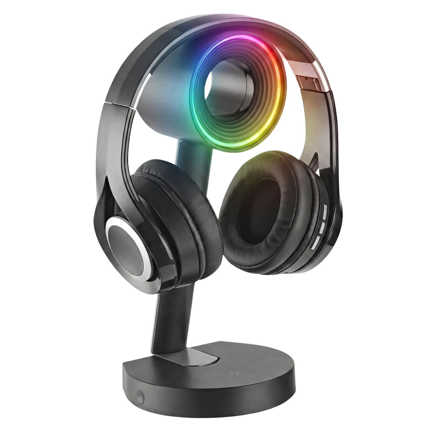 Orbit - RGB-Kopfhörerständer mit kabellosem Laden