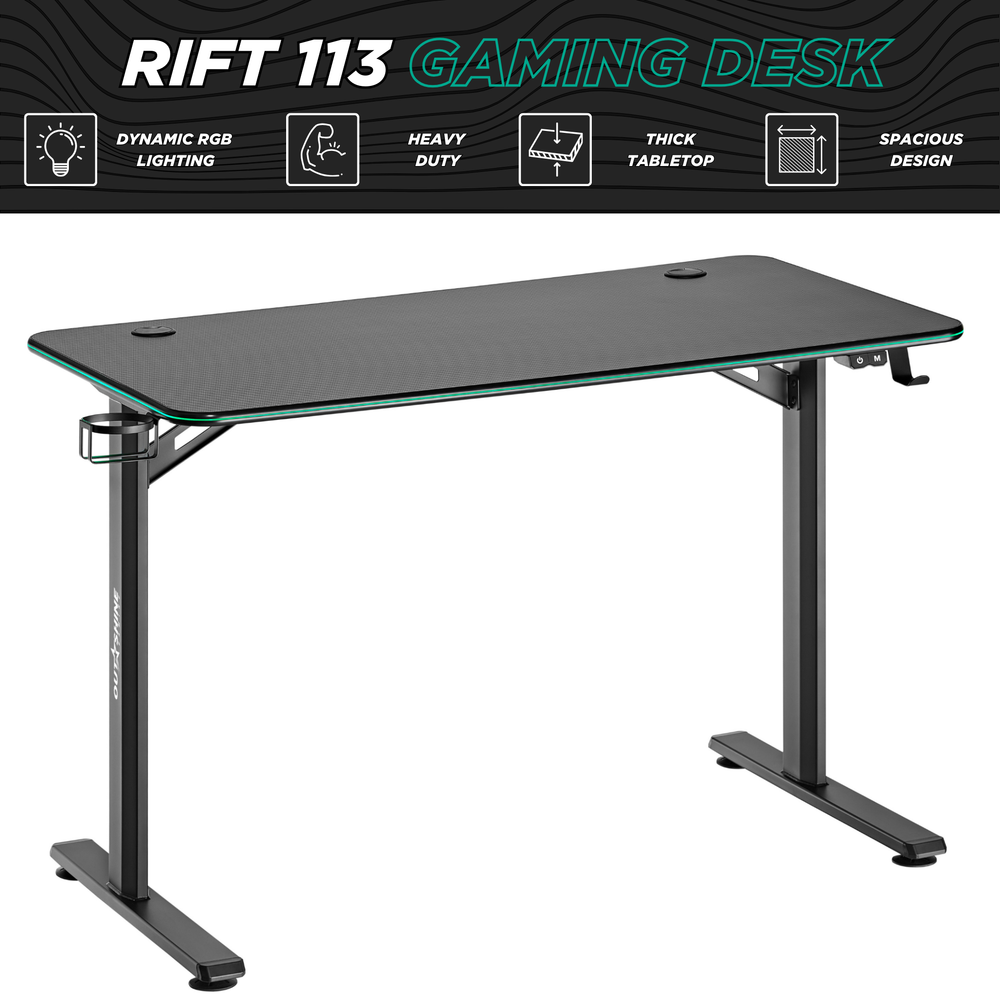 Rift Gaming-Schreibtisch – 113 und 136 cm breit