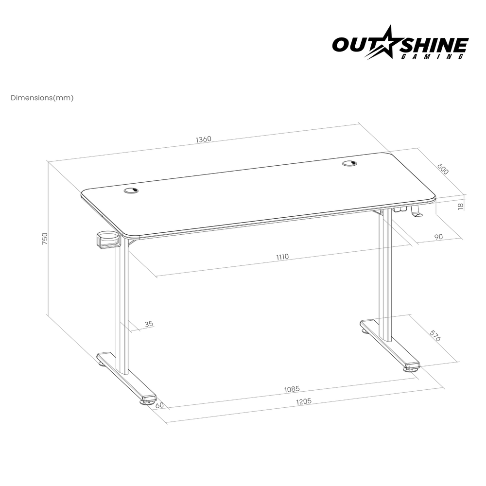 
                      
                        Rift Gaming Desk - 113 & 136cm Wide
                      
                    