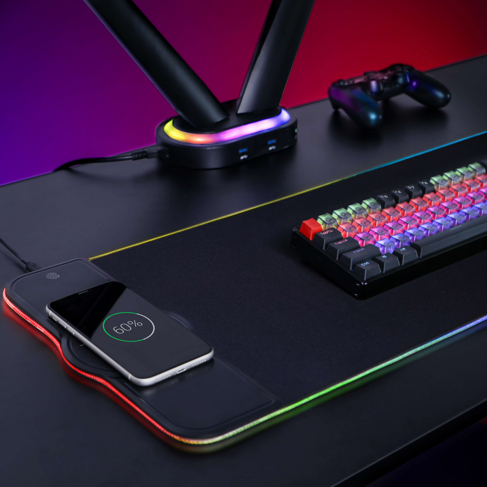 RGB-Gaming-Mauspad mit kabelloser Schnellladung