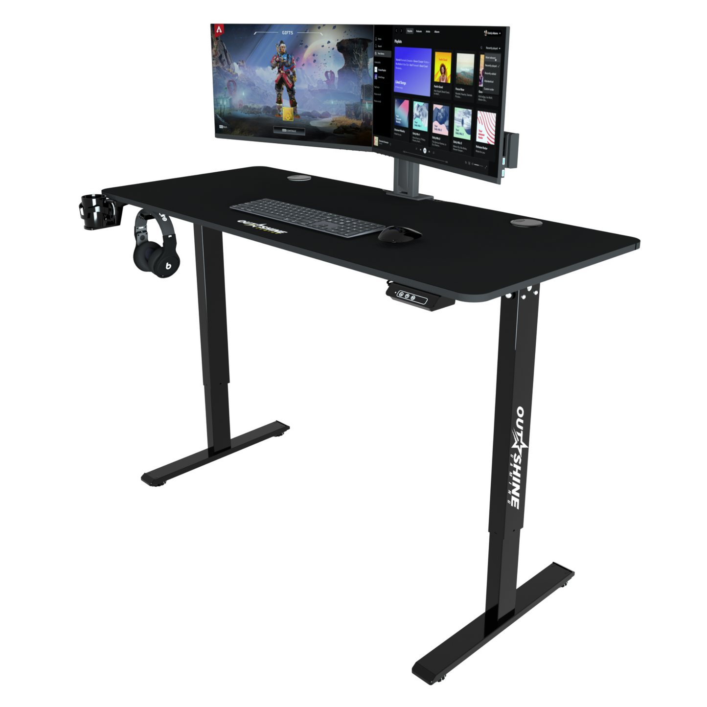 Hover Sit Stand Electric Gaming Desk Height Adjustable Desk for